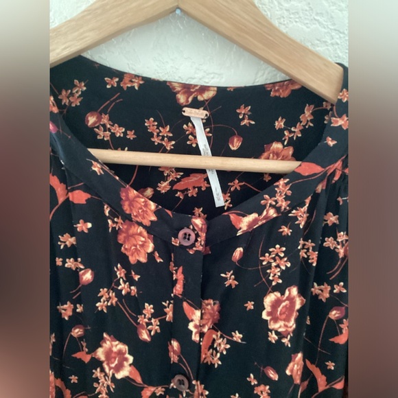NWOT Free People Flower Fields Mini Dress in Dark Combo Size Medium - Picture 5 of 6